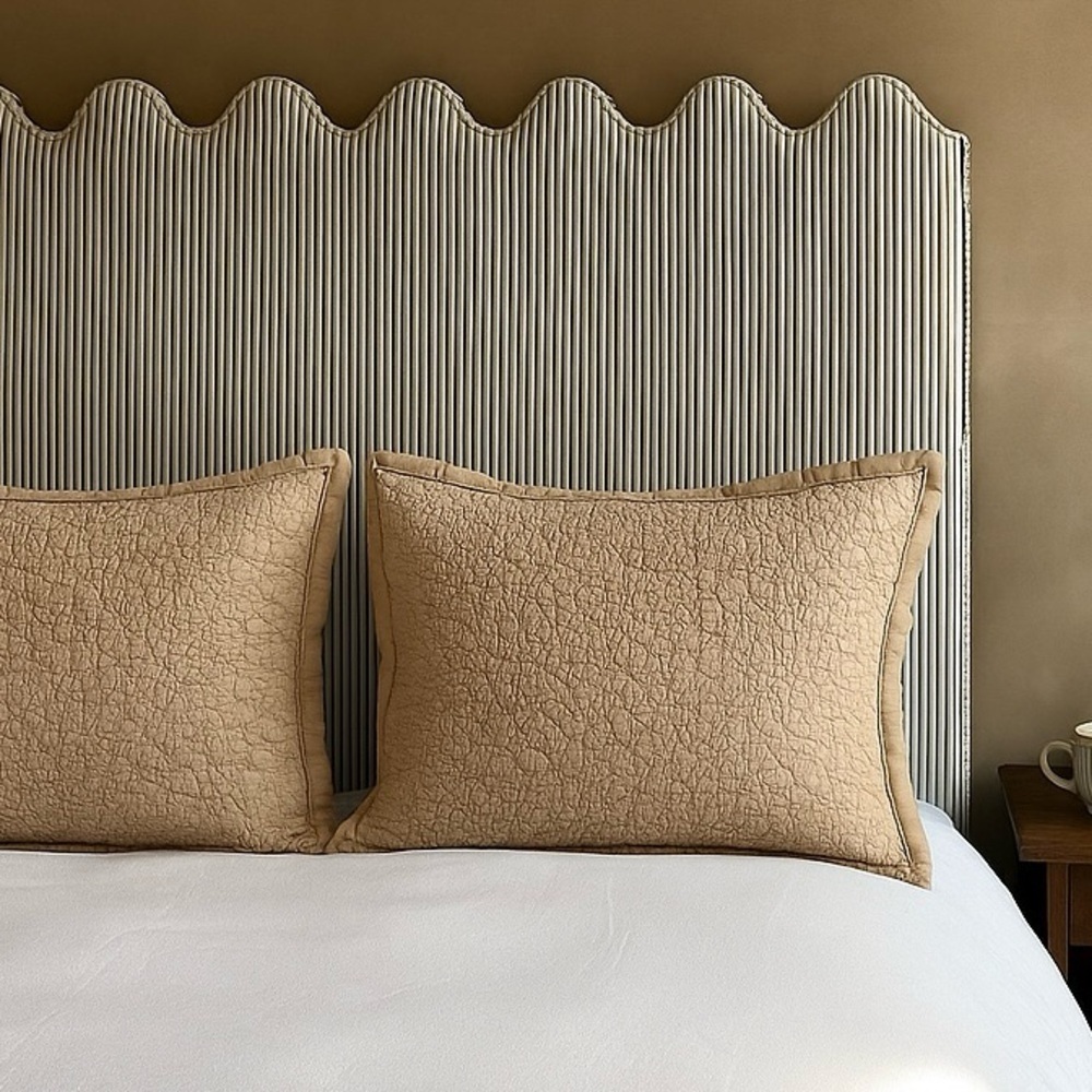 Copper Brown Textured Standard Pillow Sham